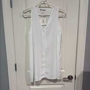 Cobblestone White Sleeveless Women's Top